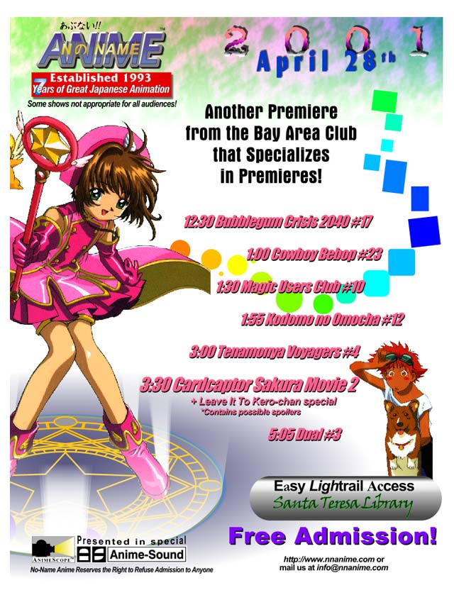 April flyer front - that's why Kero was on last month's flyer!